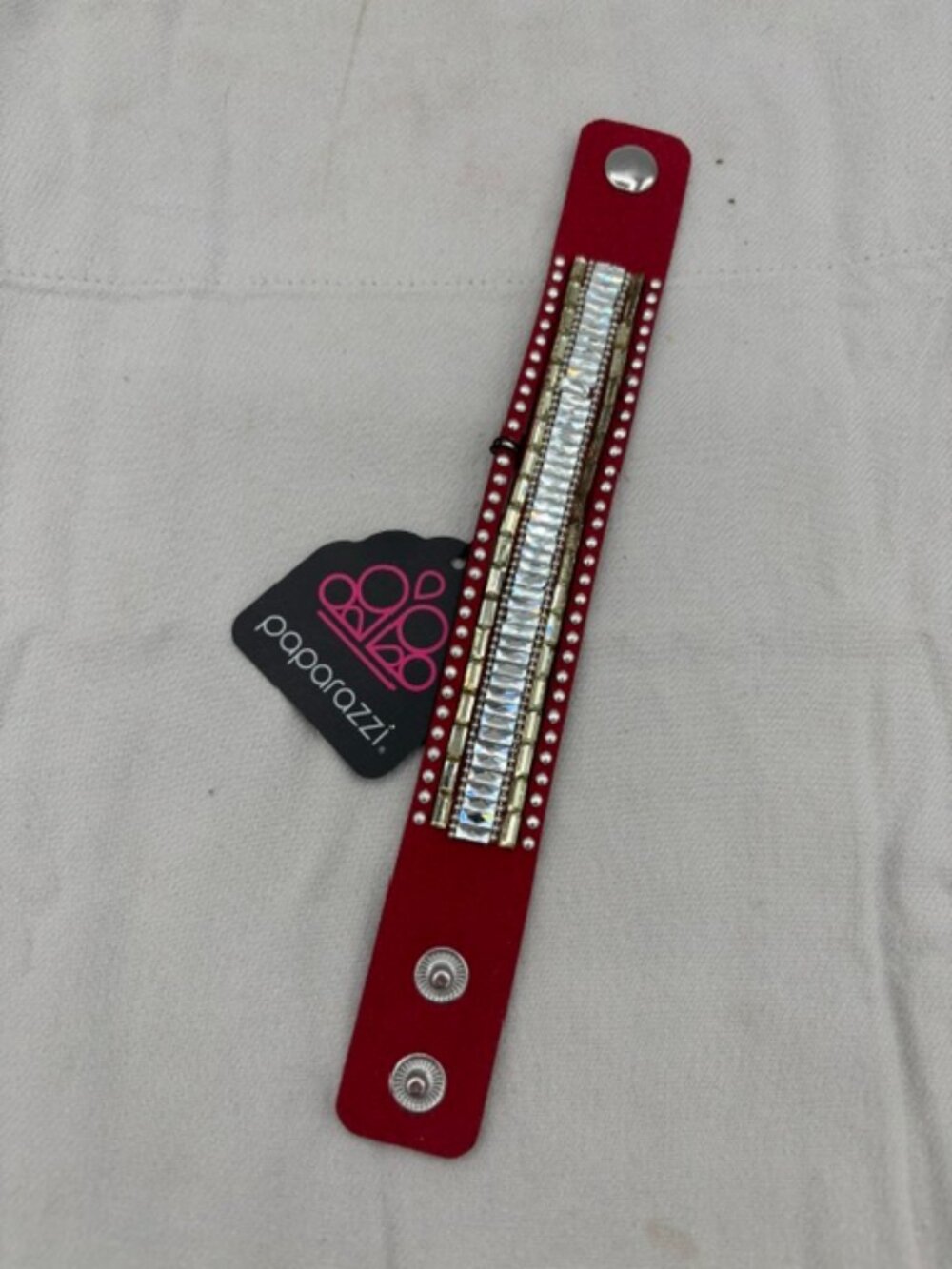 Paparazzi Rock Star Rocker Red Bracelet